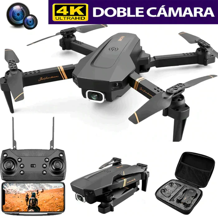 Dron E99 Max Sky Vision 4K + DOBLE BATERÍA + CONTROL PANTALLA CELULAR